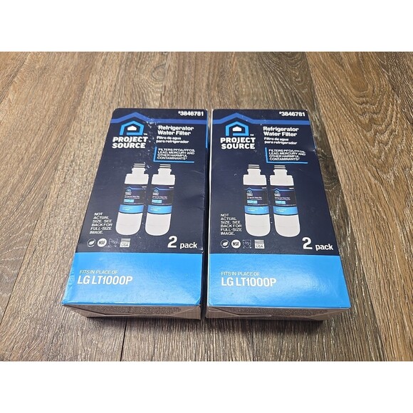 4 PACK - Project Source 3846781 L-5-2 Refrigerator Water Filter fits LG LT1000P - Picture 4 of 8